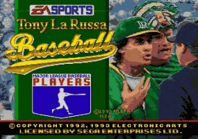 Tony La Russa Baseball Title Screen